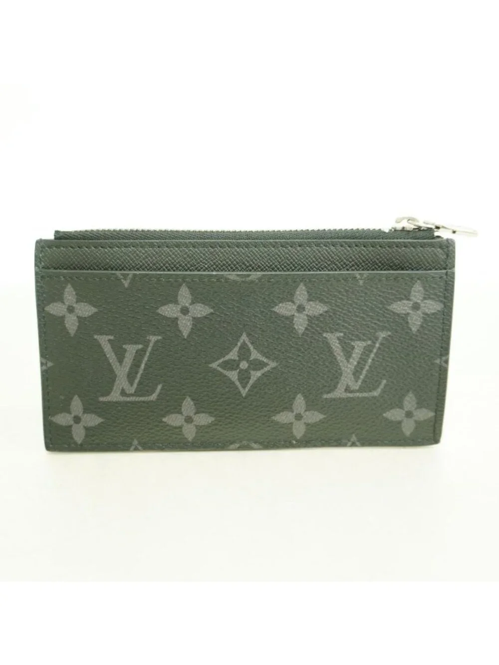Louis Vuitton Monogram Eclipse Reverse Coin Card Holder Black Gray